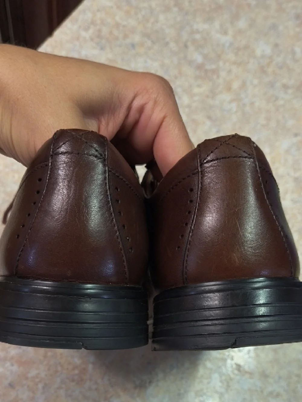 Unstructured By Clarks Men's Dark Brown Leather Derby Lace-Up Shoes